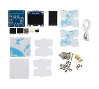 Kit d'horloge électronique Wifi DIY avec écran HD, coque en acrylique transparent, interface d'alimentation USB 5 V pour applications électroniques