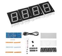 Kit D'horloge Numérique LED Scm Soi-même, Bleu | Affichage Numérique, Assemblage DIY Facile, Boîtier en Plastique, pour Atelier Créatif et Apprentissage