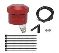 Kit d'huile de chaîne de moto en alliage d'aluminium - Outil de lubrification manuel pour chaînes à joint torique - Système d'entretien tout-terrain - Noir, rouge, bleu (rouge)
