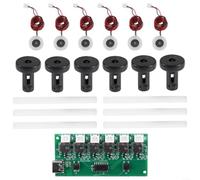Kit d'humidificateur à 6 pulvérisations, tableau de contrôle d'atomisation CC 5 V de type C, 108 kHz avec PCB FR-4 pour l'humidité de la maison et du bureau