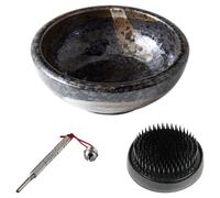 Kit d'Ikebana comprenant un vase, un support floral (Kenzan) de 61 mm et des supports pour les tiges
