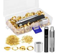 Kit d'œillets avec pince - Ensemble d'outils robustes pour cuir, toile, bâches - Perforatrice manuelle avec 300 œillets métalliques de 5 mm en 10 couleurs pour loisirs créatifs, chaussures, ceintures