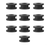 Kit d'œillets en caoutchouc noir pour panneaux de vélo - 10 œillets de câble électrique pour YZF pour Honda - Rondelles de carénage de 18,5 mm de diamètre extérieur