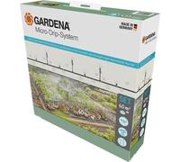 Kit d'initiation pour potagers GARDENA, Jusqu'à 60m², Tuyaux Goutteurs Incorporés, Irrigation Précise, Kit Complet 13450-20