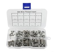 Kit d'insertion de filetage M3 à M8 en acier inoxydable pour réparation de moteurs et machines automobiles avec bobines de verrouillage et standard de 150 pièces