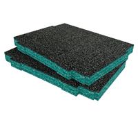 Kit d'inserts Schaum pour systèmes modulaires - Mousse découpable - Couleur turquoise, 30 mm
