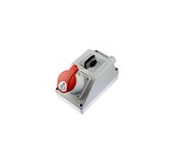 Kit d'installation avec prise 16A 5P (0-1) rouge ZI02R211 spamel 5907723000100