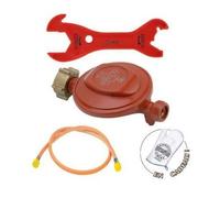 KIT D'INSTALLATION DE BRANCHEMENT DE BARBECUE AU GAZ AVEC DETENDEUR PROPANE NF POUR BOUTIELLE 13KG FELXIBLE 1M ET CL2 DE SERRAGE AVE