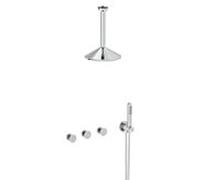 Kit d'installation encastré VitrA Liquid A42777, avec pommeau de douche, chromé