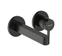 Hansgrohe Mitigeur lavabo encastré Finoris 76051340 monocommande mural bec 16,5cm chrome noir brossé