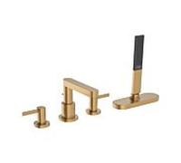 hansgrohe Finoris Robinetteries de bord de baignoire 4 trous avec flexible, portée 152mm, 76444140, Couleur: Bronze brossé