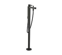 Hansgrohe Mitigeur baignoire sur pied Finoris 76445340, douchette 2 jets, noir chromé brossé