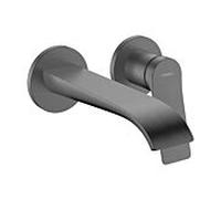Hansgrohe Mitigeur de lavabo encastré Vivenis 75050340 - montage mural, chrome noir brossé