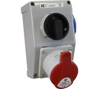 Kit d'installation IP44 avec sectionneur OI, 16 A, 3P+N+PE, presse-étoupe M25 ZI22\R211