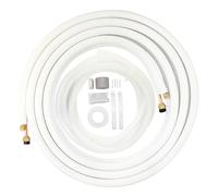 Kit d'installation pour climatisation Bitubo Tube en cuivre isolé coudé 5 mètres Compresseur Unité extérieure Tuyaux Air Split avec vidange et accessoires d'installation (1/4" - 3/8" 5MTS)