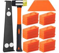Kit d'Installation pour Sol Stratifié,Kit Pose Parquet Stratifié avec 60 Entretoises Bloc de Frappe, Barre de Traction Robuste