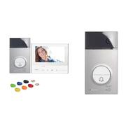 Kit d'interphone de Porte BTICINO 363911 avec Classe vidéo 300 x13e et Ligne 3000 Badge, Blanc & 343091 Platine Vidéo avec Contrôle D'accès Modulable pour Rue Linea 3000