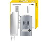 Kit d'interphone filaire 2 canaux, comprenant une plaque audio, 2 boutons-poussoirs et un bloc d'alimentation
