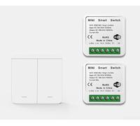 Kit d'interrupteur sans fil avec commande vocale RF433 - Application à distance - Minuteur - Installation facile - Design ABS compact - Connexion RF433 MHz - Prend en charge l'interrupteur externe