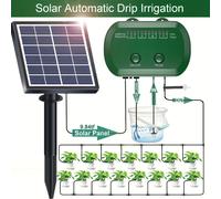 Kit d'irrigation goutte-à-goutte pour plantes en pot, dernier système solaire pour jardin, système d'arrosage automatique pris en charge, 2024 2W