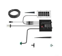 Kit d'irrigation goutte à goutte solaire automatique, système d'arrosage de plantes, contrôleur de minuterie pour plantes en pot, patio, balcon, serre, plantes de vacances, appareil d'entretien (15