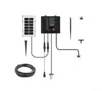 Kit d'irrigation goutte à goutte solaire automatique, système d'arrosage de plantes, contrôleur de minuterie pour plantes en pot, terrasse, balcon, serre, plantes de vacances, appareil d'entretien