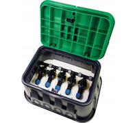 Kit d'irrigation pour jardin Vanne électromagnétique Raccords PE Boîte à vannes avec couvercle