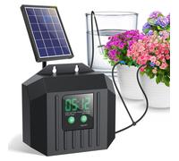 Kit d'irrigation solaire de 3,5 W, avec un tuyau de 15 mètres, équipé d'un programmateur, pour irriguer 15 à 20 pots