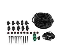 Kit D'irrigation, Tuyau 8/11 de 10 M, Goutteurs Réglables, Kit en T, Volume D'eau Réglable, Système D'arrosage Automatique de Jardin, Système D'irrigation Goutte à Goutte