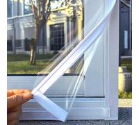 Kit D'Isolation De Fenêtre Hiver, Film Isolant Thermique for Fenêtre Anti Froid, Transparent Plastique Couverture, Rideau Coupe-Vent d'hiver, Installation Facile, Réutilisable(60cm W x 60cm H)