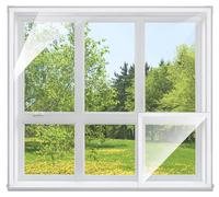 Kit d'isolation pour fenêtres, film transparent, 160x120 cm, blanc, avec système de fixation Velcro