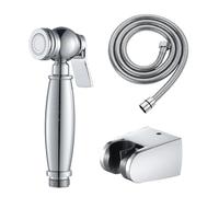 Kit Douchette WC Eau Froide, Rétro Kit de Pulvérisateur de Bidet à Main Laiton Pulvérisateur de Toilette a Mural Kit de Bidet(Chrome)