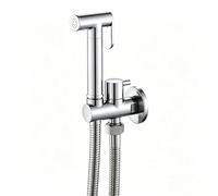 Kit Douchette wc, Pulvérisateur de Toilette pour Bidet Mural Laiton | Douchette à Main Bidet Haute Pression Kit de Pulvérisateur de Bidet à Main pour l'hygiène Personnelle (Chromage)