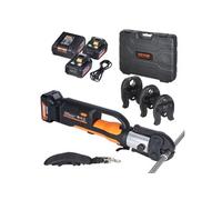 VEVOR Kit d'Outil de Sertissage de Tuyaux – 2 Batteries 18V 4,0Ah – Mâchoires M15 M22 M28
