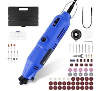 Kit d'outil rotatif - Multitool 250 W - 6 vitesses, 10000–32000 tr/min - Coffret d'accessoires de 80 pièces - Boîtier de rangement - Bleu