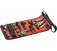 Kit d'outillage Black+Decker A7144-XJ, 76 accessoires, embouts, clés, pinces, douilles, avec sacoche enroulable