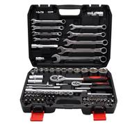 Kit d'outillage mécanique Coffret D'outils De Réparation D'extension De ombinée 8-22 Mm Kit D'outils À Cliquet Et Étui D'outils Manuels 82 Pièces