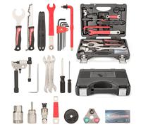 Kit d'outillage vélo - 18 pièces - Avec valisette de transport - Noir et rouge - Valise à outils pour vélo