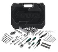 Kit d'outils 216 pièces - Jeu de clés à douille liquet réversible à 72 dents - Entraînement de 0,64/0,95/1,27 cm - Cardan - Coffret de rangement - Réparation automobile