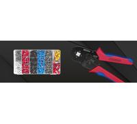 Kit d'outils à sertir avec 1 200 embouts pour fils électriques, 22-10 AWG