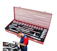Kit d'outils automobiles 24 pièces | Clé professionnelle robuste pour camion, vélo, bateau, camping-car, pneu, camping, moto, construction