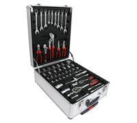 Kit d'outils avec coffret à outils – Kit de bricolage argenté, 4 tiroirs, coffret à outils à roulettes, pour l'entretien et le jardin