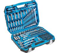 Kit d'outils - Clés à bec - Jeu de clés à douille - Jeu de tournevis - Jeu de mèches - 222 pièces - Acier Cr-V