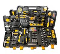 Kit d'outils complet pour la maison et le garage - Outils à main en acier au carbone pour l'entretien de la voiture, de la moto et du vélo - Ensemble de réparation essentiel pour le DIY avec un boîtie