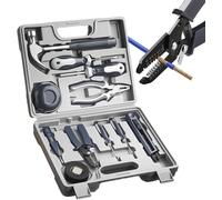 Kit d'outils de 11 pièces, petit, transportable dans une mallette, idéal pour les étudiants, la maison et la voiture