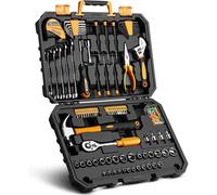 Kit d'outils de 128 pièces pour la maison et l'automobile, avec mallette de rangement