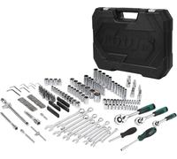 Kit d'outils de 216 pièces - Réparation automobile - Jeu de clés à douille - Métal - Coffret de rangement - Portable