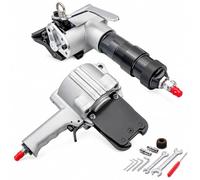 Kit d'outils de cerclage pneumatique en acier, 19-32 mm, tension 8500N | Comprend un tendeur, un scellant et un cutter pour sangles en acier de 0,8 à 1,2 mm, fonctionnant à 0,49-0,63 MPa
