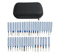 Kit d'outils de connecteur électrique de voiture 38 pièces pour voiture | Ensemble complet de 38 pièces, comprend des extracteurs à broche simple et double, un sac de rangement organisé