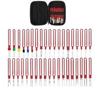 Kit d'outils de connecteur électrique de voiture 38 pièces pour voiture | Ensemble complet de 38 pièces, comprend des extracteurs à broche simple et double, un sac de rangement organisé